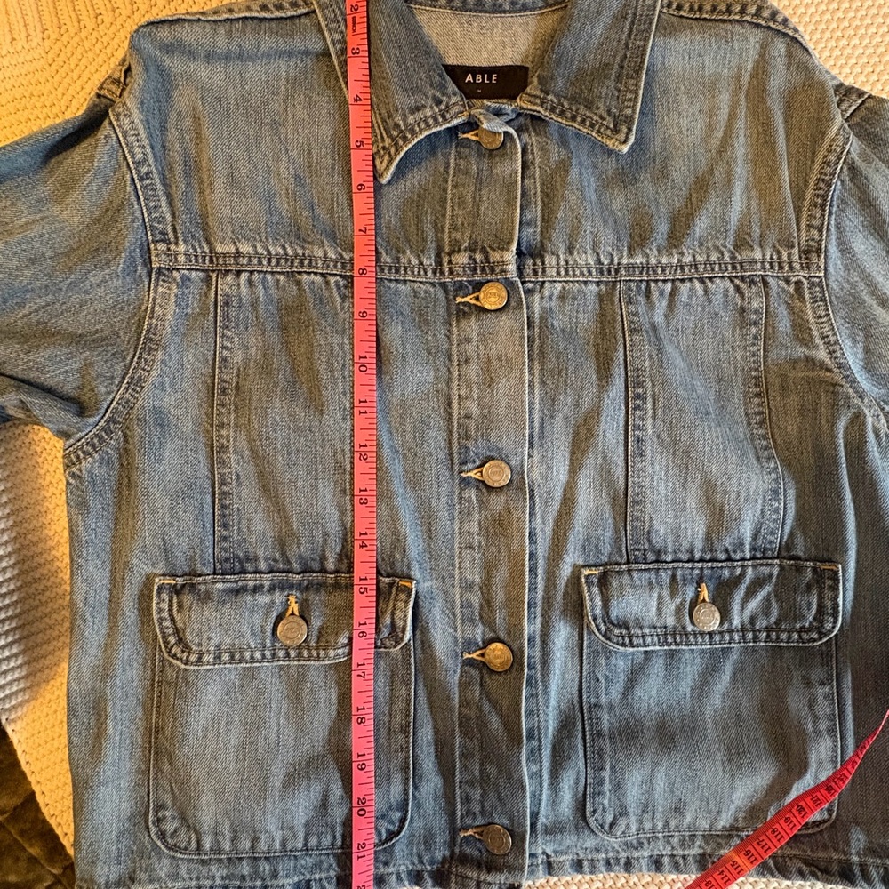 Able Light Blue Jean Jacket with Button Details - image 6